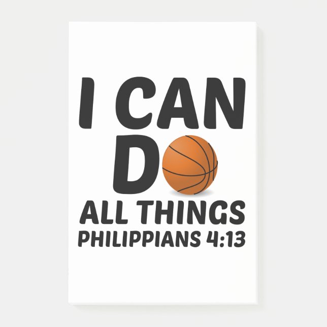 I CAN DO ALL THINGS BASKETBALL POST-IT NOTES (Front)