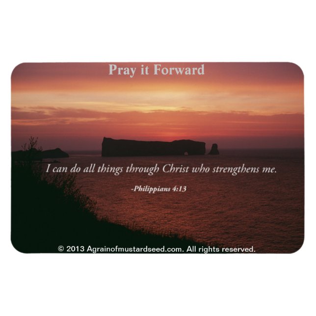 I can do all things Bible Quote Magnet (Horizontal)