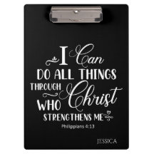 I Can Do All things Christian Bible Clipboard