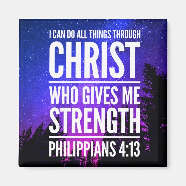 I Can Do All Things Christian Bible Verse Magnet (Front)