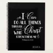 I Can Do All things Christian Bible Verse Planner