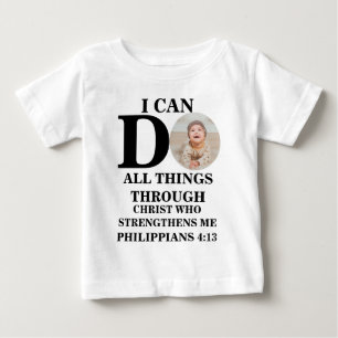 I can do all things Christian photo Bible verse Baby T-Shirt
