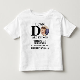 I can do all things Christian photo Bible verse Toddler T-shirt