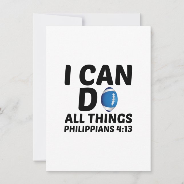 I CAN DO ALL THINGS FOOTBALL CARD (Front)