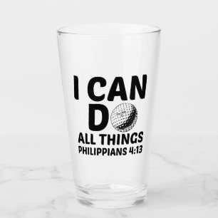 I CAN DO ALL THINGS GOLF GLASS
