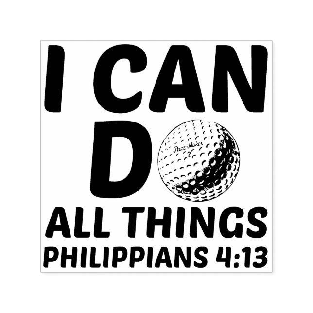 I CAN DO ALL THINGS GOLF SELF-INKING STAMP (Design)
