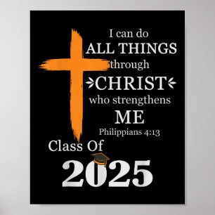 I Can Do All Things Jesus Christian Cross God Fait Poster