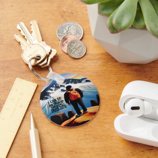 I Can Do All Things Motivational Keychain (Desk)