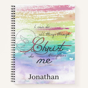 I can do all things, personalized notebook