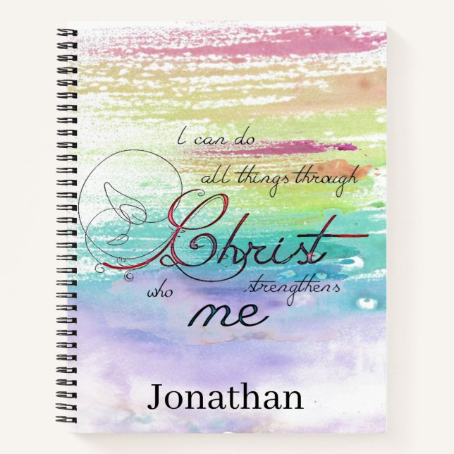 I can do all things, personalized notebook (Front)