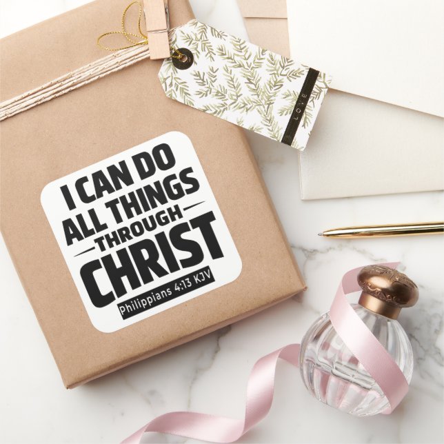 I Can Do All Things Phil 4 13 KJV Sticker (Gifting)