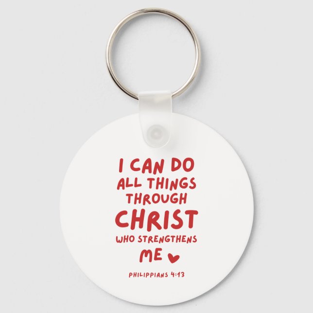 I Can Do All Things Philippians 4:13 Keychain (Front)