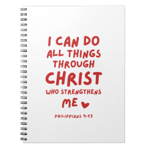 I Can Do All Things Philippians 4:13 Notebook