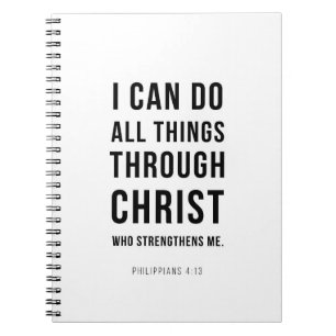I Can Do All Things Philippians 4:13 Notebook