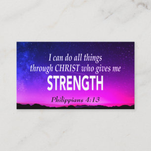 I CAN DO ALL THINGS   Philippians 4:13   Scripture Business Card