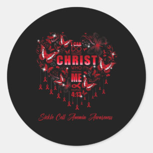 I Can Do All Things Sickle Cell Anemia Awareness Classic Round Sticker