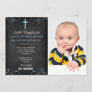 I can do all things through Christ Baby Invitation