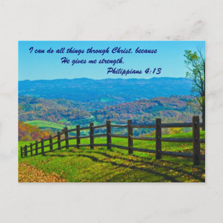 I can do all things through Christ, because he giv Postcard