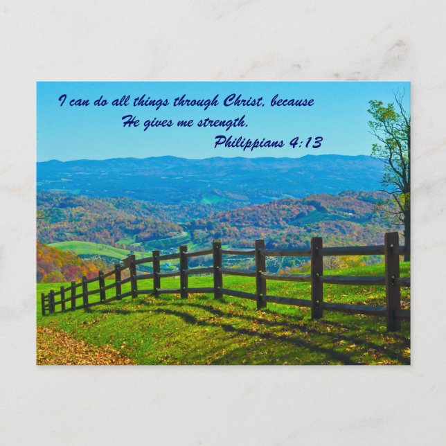 I can do all things through Christ, because he giv Postcard (Front)