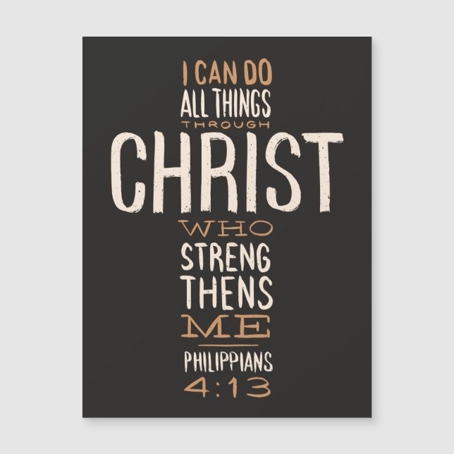 I Can Do All Things Through Christ Bible Verse (Front)
