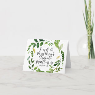 I can do all things through Christ, Bible Verse Card