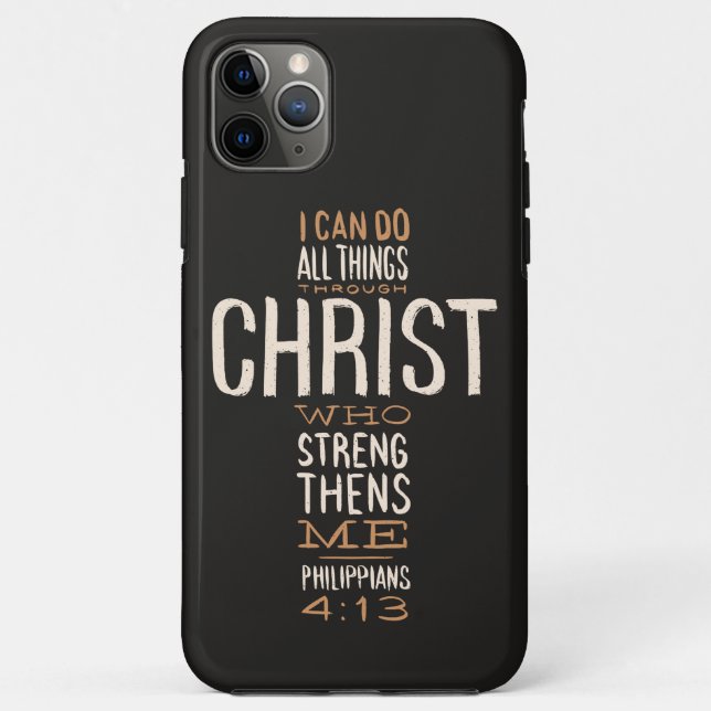 I Can Do All Things Through Christ Bible Verse Case-Mate iPhone Case (Back)
