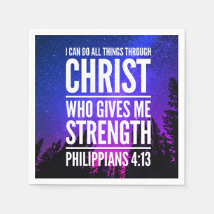 I Can Do All Things Through Christ Bible Verse Napkin