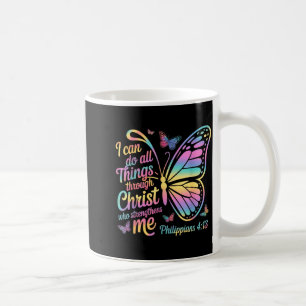 I Can Do All Things Through Christ Butterfly Bible Coffee Mug