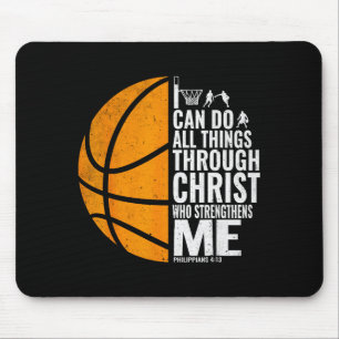 I Can Do All Things Through Christ Christian Baske Mouse Pad