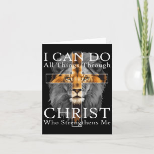 I Can Do All Things Through Christ Christian Lion  Card