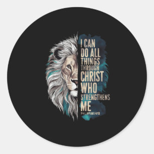 I Can Do All Things Through Christ Classic Round Sticker
