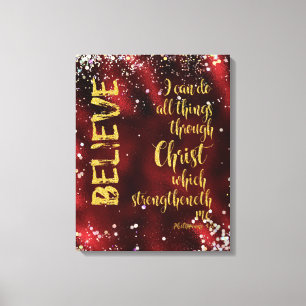  I Can Do All Things Through Christ  KJV Scripture Canvas Print