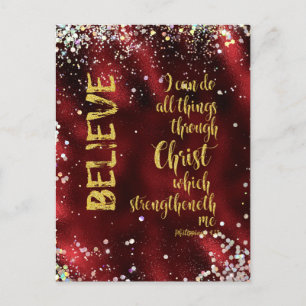 I Can Do All Things Through Christ  KJV Scripture Postcard