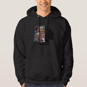 I Can Do All Things Through Christ Lion Bible vers Hoodie