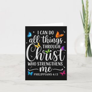 I Can Do All Things Through Christ Motivational Qu Card