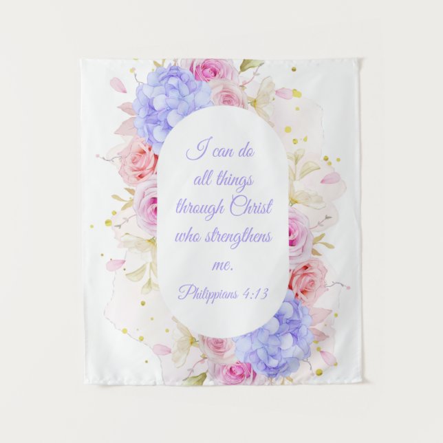 I Can Do All Things Through Christ – Philippians 4 Tapestry (Front)