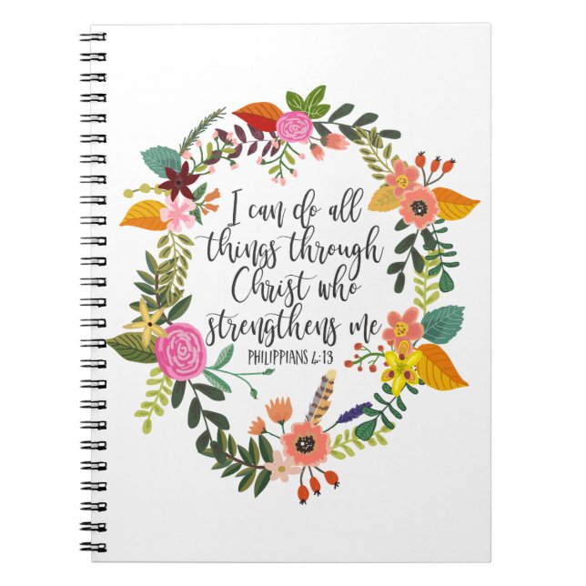 I can do all things through Christ Philippians Notebook (Front)