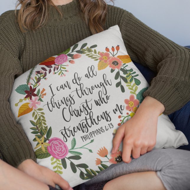 I can do all things through Christ, Philippians  Throw Pillow (Creator Uploaded)