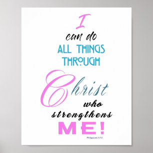 I can do all things through christ poster