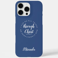 I Can Do All Things Through Christ Scripture Blue