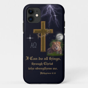 I can do all things through Christ scripture iPhone 11 Case