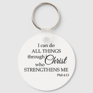 I Can Do All Things Through Christ Scripture Keychain