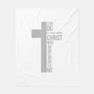 I Can Do All Things Through Christ Who Strengthens Fleece Blanket