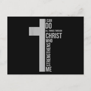 I Can Do All Things Through Christ Who Strengthens Holiday Postcard