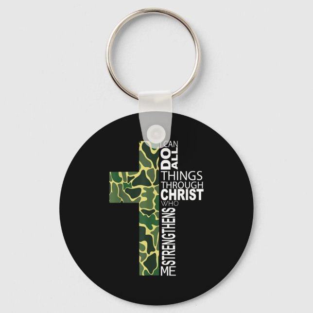 I Can Do All Things Through Christ Who Strengthens Keychain (Front)