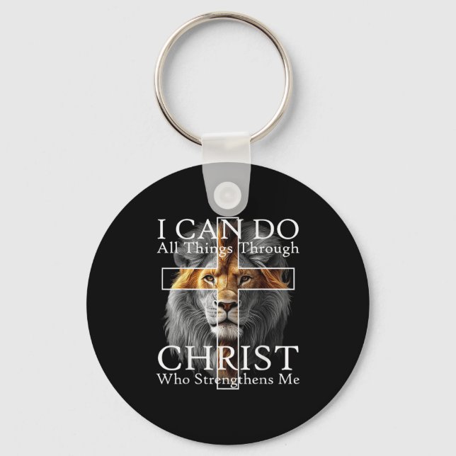 I Can Do All Things Through Christ Who Strengthens Keychain (Front)