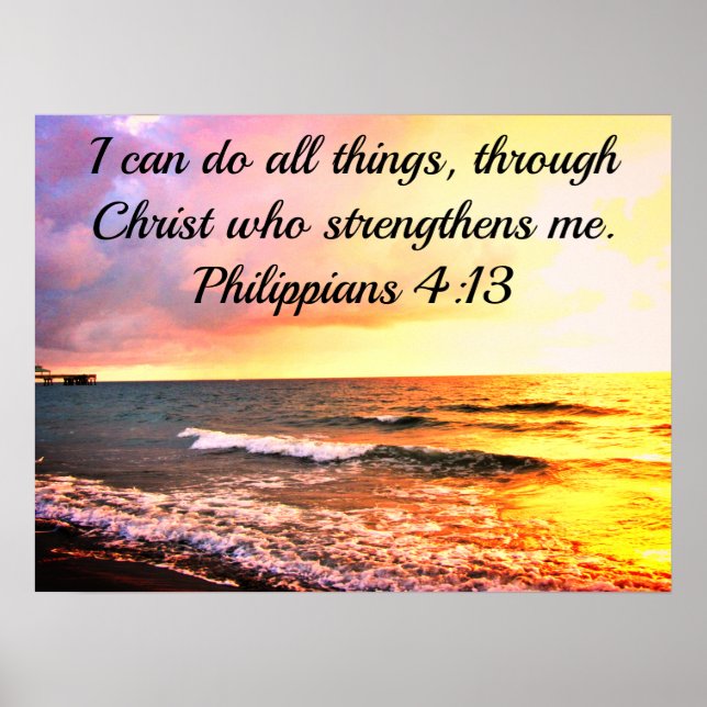 I CAN DO ALL THINGS THROUGH CHRIST YOU STRENGTHENS POSTER (Front)