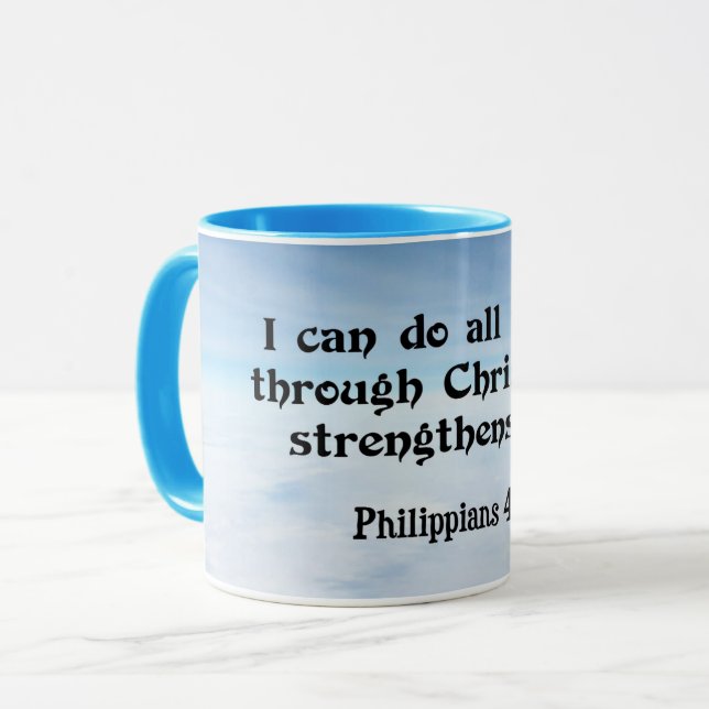 I Can Do All Things through...Philippians 4:13 Mug (Front Left)