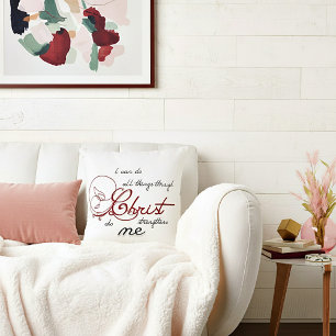 I can do all things throw pillow