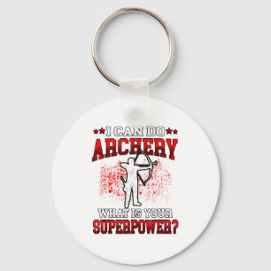 I Can Do Archery Superpower_ Bow Archer Archers Keychain
